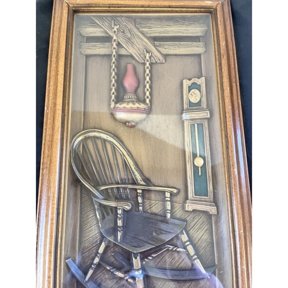 Mid Century Rustic Home Vintage Turner Wall Accessories Framed 3 D Art Vacuform - Picture 3 of 9